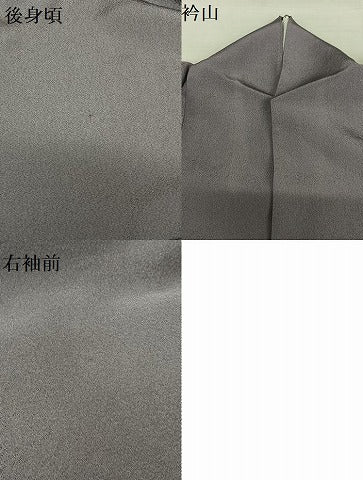 平和屋着物●上質な色無地 葡萄鼠色 正絹 逸品 AABA0233zg