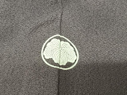 平和屋着物●上質な色無地 葡萄鼠色 正絹 逸品 AABA0233zg
