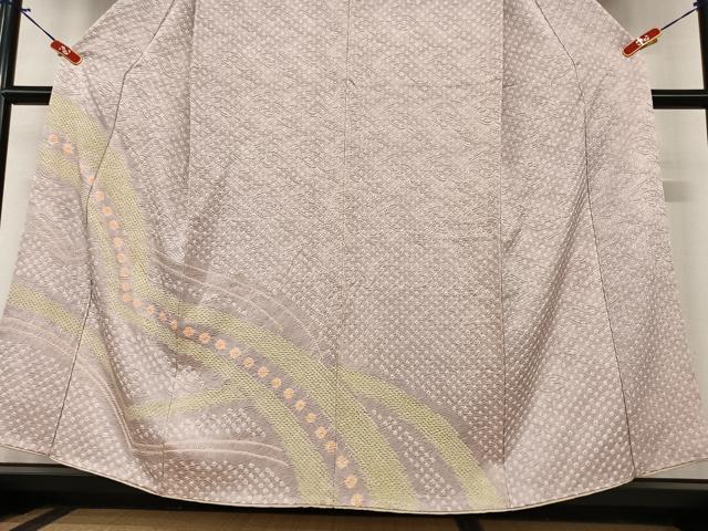 平和屋着物●訪問着 絞り 間道 正絹 逸品 AABA0235zg