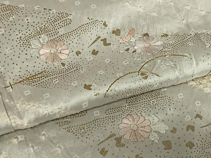 平和屋着物●訪問着 絞り 刺繍 吹き寄せ花文 金彩 正絹 逸品 AABA0237zg