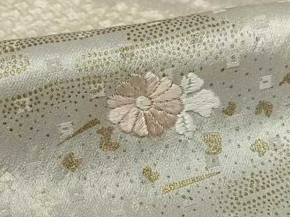 平和屋着物●訪問着 絞り 刺繍 吹き寄せ花文 金彩 正絹 逸品 AABA0237zg