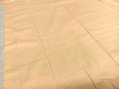 平和屋着物●上質な紬 色無地 洒落柿色 正絹 逸品 AABA0245zg