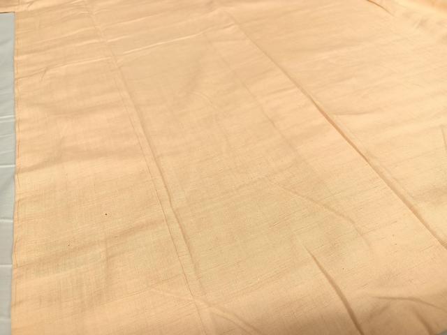 平和屋着物●上質な紬 色無地 洒落柿色 正絹 逸品 AABA0245zg
