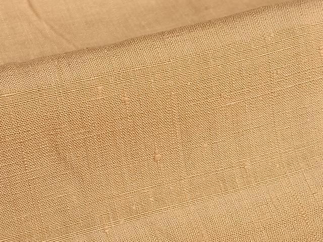 平和屋着物●上質な紬 色無地 洒落柿色 正絹 逸品 AABA0245zg