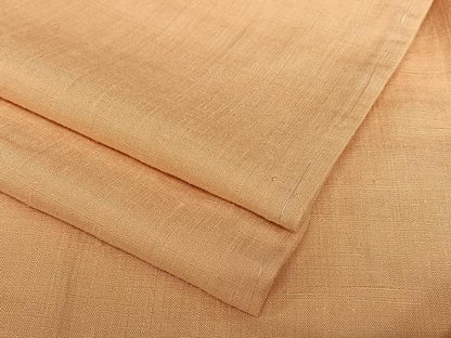 平和屋着物●上質な紬 色無地 洒落柿色 正絹 逸品 AABA0245zg