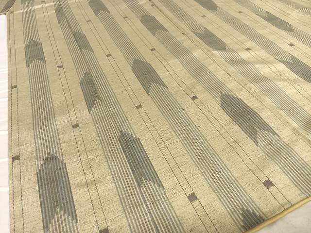 平和屋着物●上質な紬 矢羽根間道 正絹 逸品 AABA0252zg
