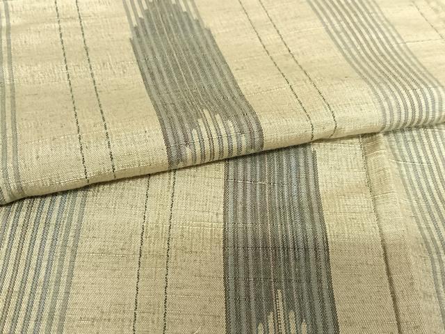 平和屋着物●上質な紬 矢羽根間道 正絹 逸品 AABA0252zg