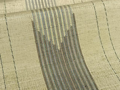 平和屋着物●上質な紬 矢羽根間道 正絹 逸品 AABA0252zg