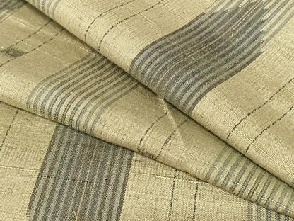平和屋着物●上質な紬 矢羽根間道 正絹 逸品 AABA0252zg