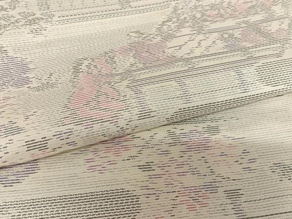 平和屋着物●本場大島紬 人物風景花文 正絹 逸品 未使用 AABA0257zg