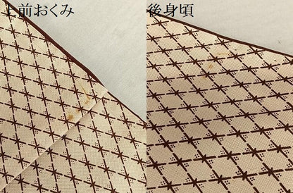 平和屋着物●お召 菱文 正絹 逸品 AABA0275zg