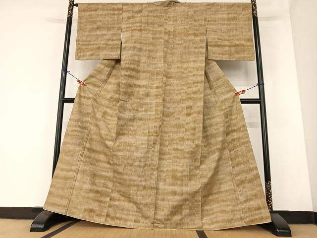 平和屋着物●上質な紬　霞文　正絹　逸品　AABA0302zg