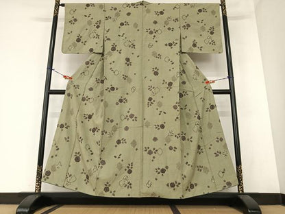 平和屋着物●上質な紬　辻が花　絞り　正絹　逸品　AABA0303zg
