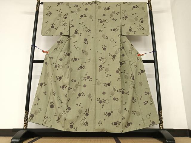 平和屋着物●上質な紬　辻が花　絞り　正絹　逸品　AABA0303zg