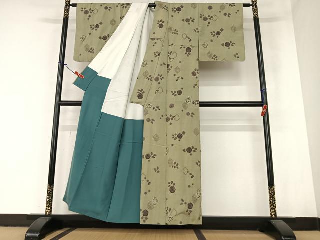 平和屋着物●上質な紬　辻が花　絞り　正絹　逸品　AABA0303zg