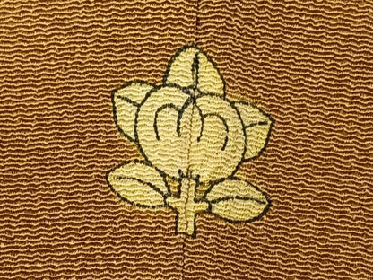 平和屋着物●田中一世 一世染 色無地 桑茶色 正絹 逸品 AABA0315zg