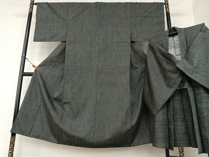 平和屋着物●男性 紬 アンサンブル 檳榔子染色 正絹 逸品 AABA0324zg