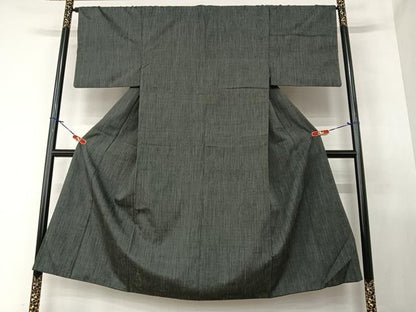 平和屋着物●男性 紬 アンサンブル 檳榔子染色 正絹 逸品 AABA0324zg
