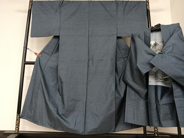 平和屋着物●男性　本場大島紬　アンサンブル　亀甲絣　正絹　逸品　AABA0329zg