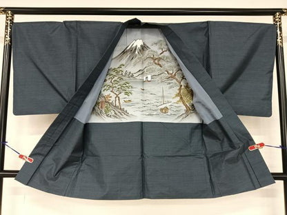 平和屋着物●男性　本場大島紬　アンサンブル　亀甲絣　正絹　逸品　AABA0329zg
