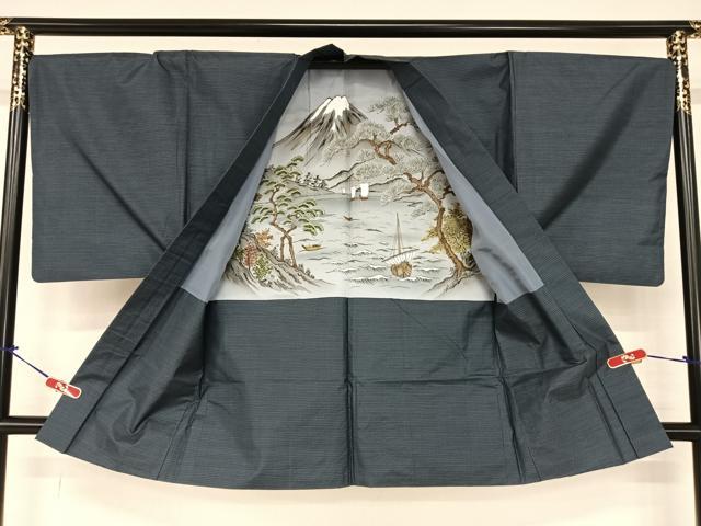 平和屋着物●男性　本場大島紬　アンサンブル　亀甲絣　正絹　逸品　AABA0329zg