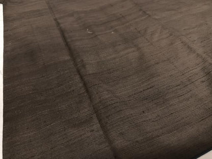 平和屋着物●男性 紬 アンサンブル 網代文様 黒鳶色 正絹 逸品 AABA0330zg