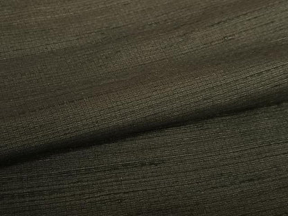平和屋着物●男性 紬 アンサンブル 網代文様 黒鳶色 正絹 逸品 AABA0330zg
