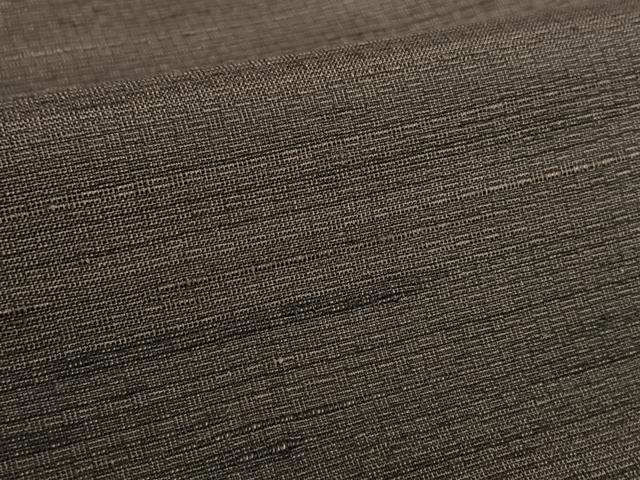 平和屋着物●男性 紬 アンサンブル 網代文様 黒鳶色 正絹 逸品 AABA0330zg