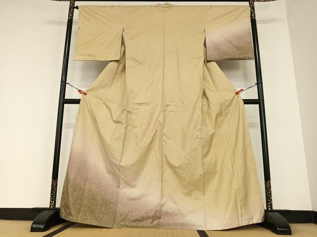 平和屋着物●本場染大島紬 訪問着 霞文 暈し染め 正絹 逸品 AABA0335zg