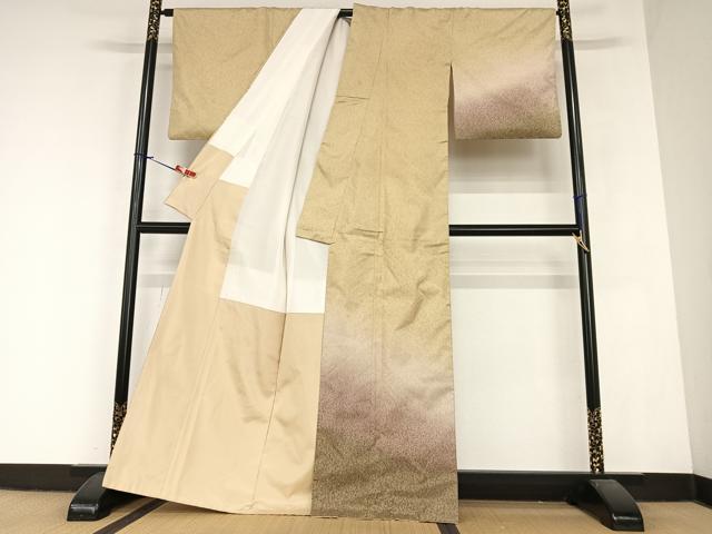平和屋着物●本場染大島紬 訪問着 霞文 暈し染め 正絹 逸品 AABA0335zg