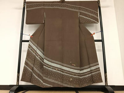 平和屋着物●訪問着　絞り　中国三大刺繍　スワトウ刺繍　汕頭刺繍　宝尽くし花松文　正絹　逸品　AABA0337zg