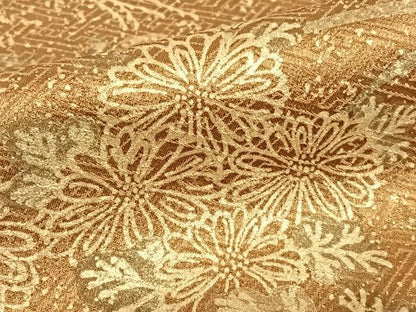 平和屋着物●訪問着　駒刺繍　地紙花文　暈し染め　金彩　正絹　逸品　AABA0339zg