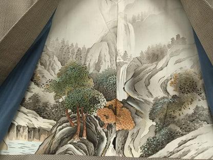 平和屋着物●男性 本場村山大島紬 アンサンブル 亀甲文様 正絹 逸品 AABA0351zg