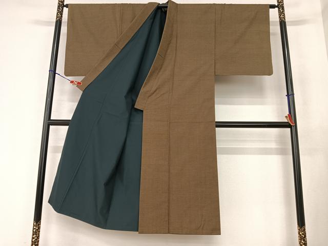 平和屋着物●男性　本場大島紬　アンサンブル　100亀甲　総詰　正絹　逸品　AABA0352zg