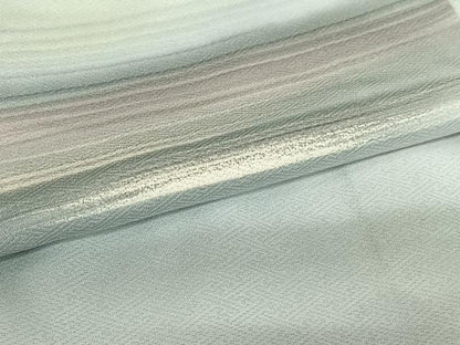 平和屋着物●染色家 岩浅公展　小紋　横段霞文　暈し染め　正絹　逸品　AABA0353zg