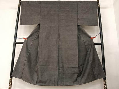平和屋着物●男性　紬　アンサンブル　亀甲文様　正絹　逸品　AABA0355zg
