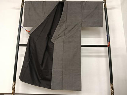 平和屋着物●男性　紬　アンサンブル　亀甲文様　正絹　逸品　AABA0355zg