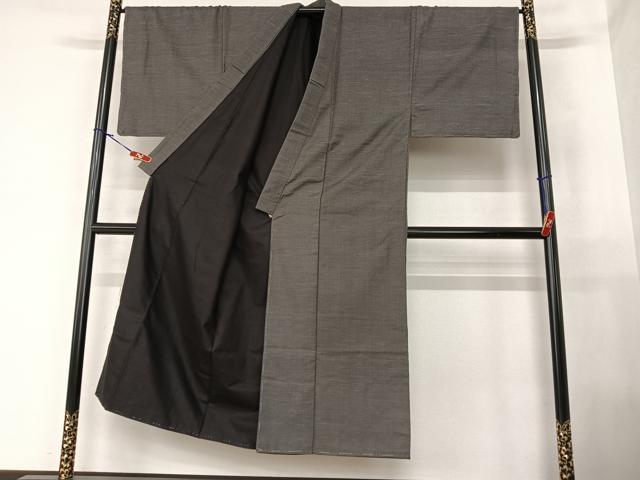 平和屋着物●男性　紬　アンサンブル　亀甲文様　正絹　逸品　AABA0355zg