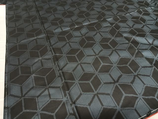 平和屋着物●上質な紬　幾何学文様　正絹　逸品　未使用　AABA0375zg