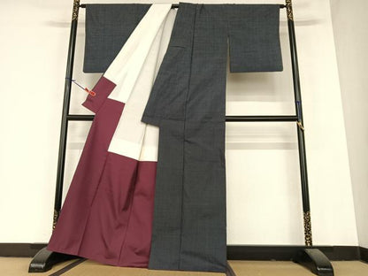平和屋着物●本場大島紬　一元絣　正絹　逸品　AABA0377zg