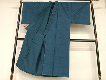 平和屋着物●男性　紬　色無地　褐返色　正絹　逸品　AABA0385zg