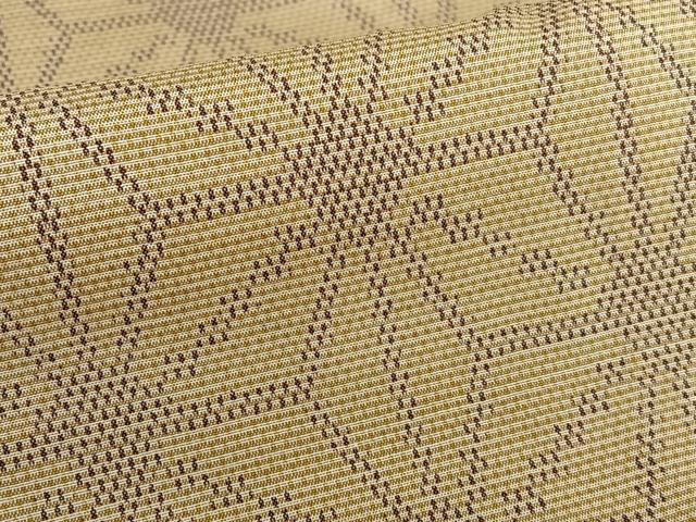 平和屋着物●上質な紬 麻の葉文様 正絹 逸品 AABA0391zg