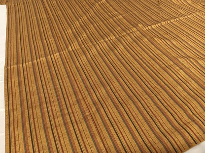 平和屋着物●上質な紬　縞　正絹　逸品　AABA0393zg