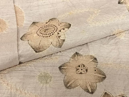 平和屋着物●上質な紬 辻が花 絞り 正絹 逸品 AABA0397zg