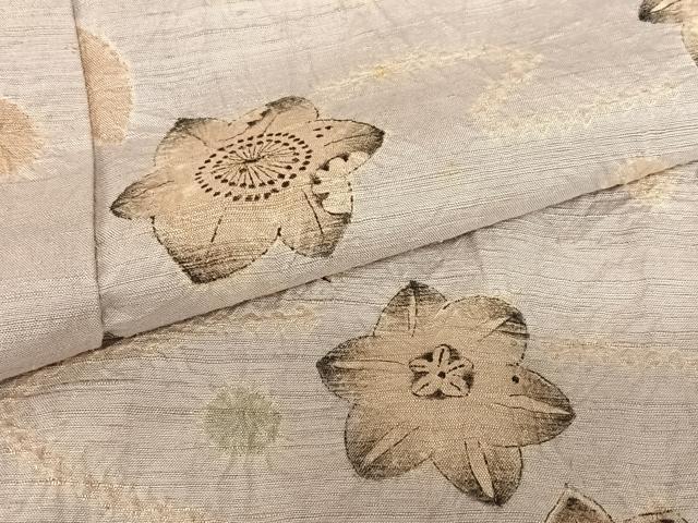 平和屋着物●上質な紬 辻が花 絞り 正絹 逸品 AABA0397zg