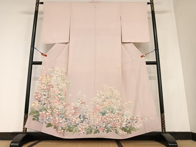 平和屋着物●本加賀友禅作家 明博 色留袖 草花文 正絹 逸品 未使用 AABA0424zg