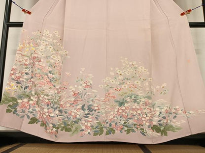 平和屋着物●本加賀友禅作家 明博 色留袖 草花文 正絹 逸品 未使用 AABA0424zg