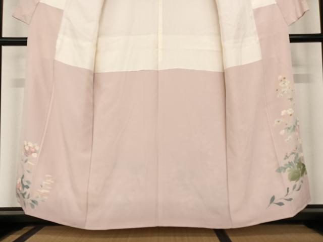 平和屋着物●本加賀友禅作家 明博 色留袖 草花文 正絹 逸品 未使用 AABA0424zg