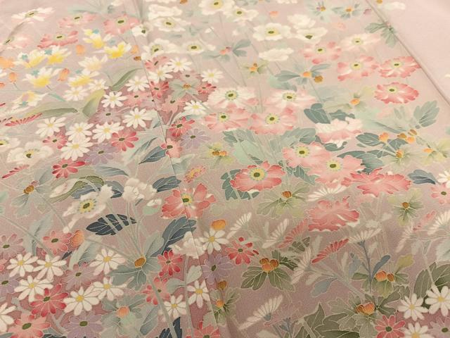平和屋着物●本加賀友禅作家 明博 色留袖 草花文 正絹 逸品 未使用 AABA0424zg
