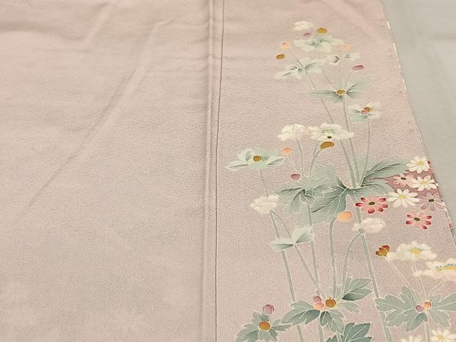 平和屋着物●本加賀友禅作家 明博 色留袖 草花文 正絹 逸品 未使用 AABA0424zg